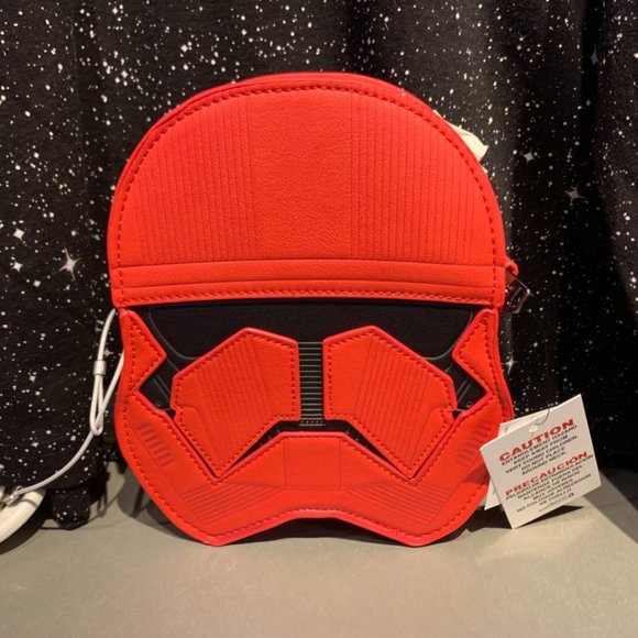 Loungefly NWT Crossbody Red Sith Storm Trooper - Picture 2 of 6
